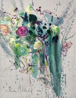 Painting, Echo of rose. Floral etude, Helen Shukina