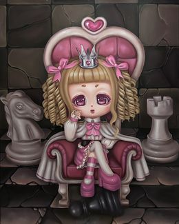 Painting, Duel of the Queens I, Jane Kibari