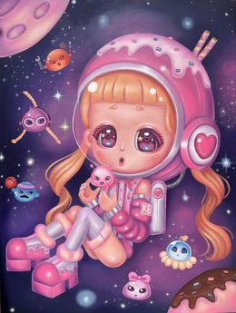Painting, Kibari's galactic journey, Jane Kibari