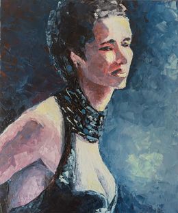 Gemälde, Dame Bleue, Françoise Dugourd-Caput