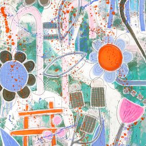 Pintura, Pluie du matin dans mon jardin, RogerM