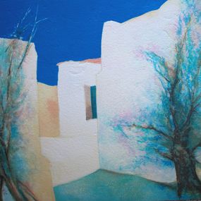Print, Le printemps, lithographie originale avec un passage au carborundum, Claude Gaveau