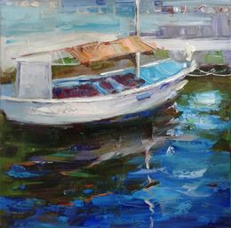 Gemälde, White Boat, Tetiana Shendryk