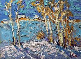 Gemälde, Winter day, Oksana Ivanyuk