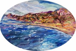 Painting, Rock and Sea, Anna Privaloff