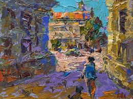 Gemälde, Quiet city street, Ivanyuk Oleksiy