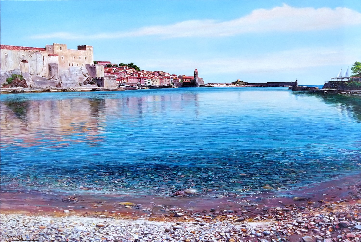 Josep Sola, La plage de Port d'Avall à Collioure Josep Sola, La plage de Port d'Avall à Collioure