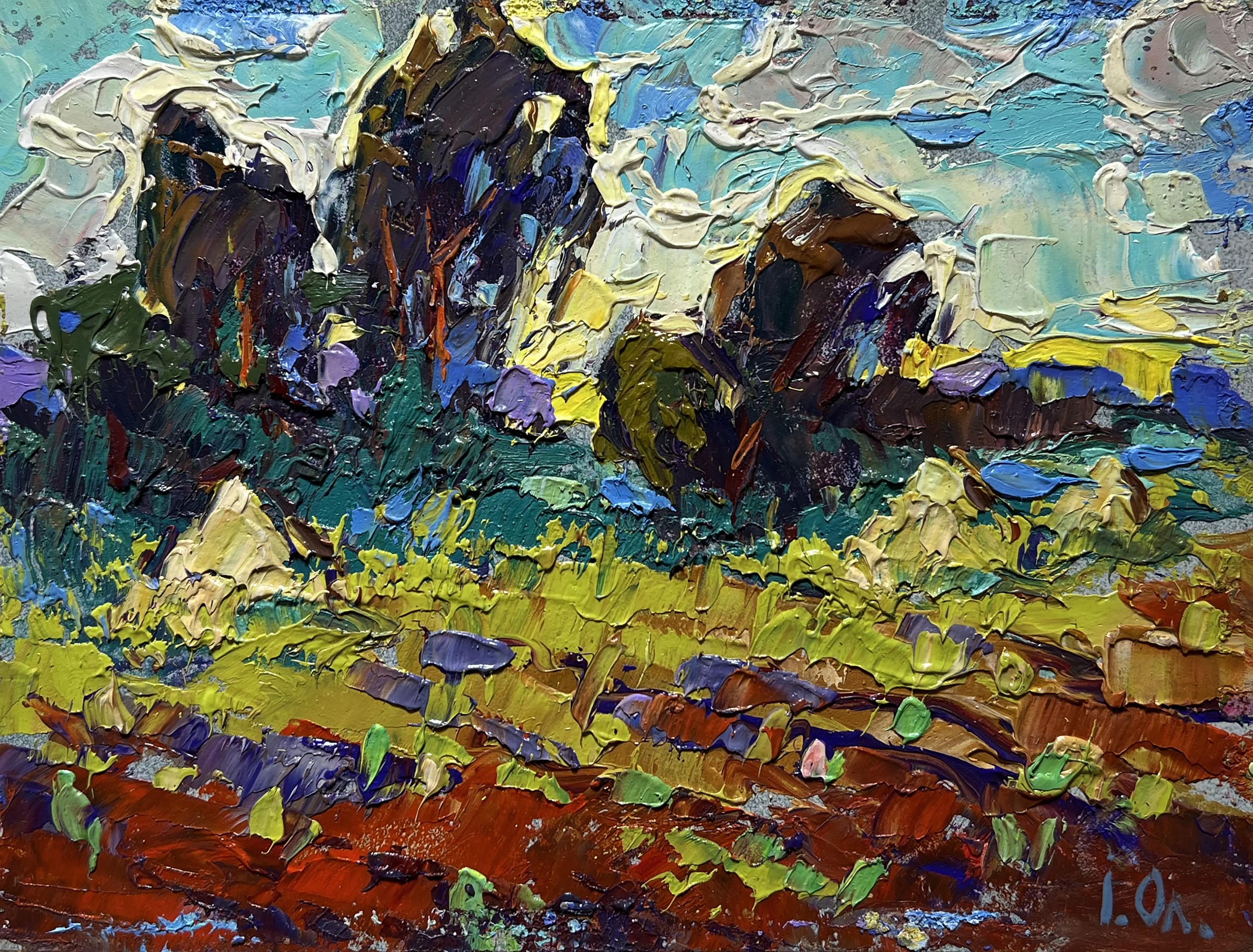 Ivanyuk Oleksiy, Plowed field and haystacks Ivanyuk Oleksiy, Plowed field and haystacks