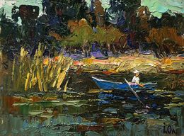 Gemälde, I swim to the river bank, Ivanyuk Oleksiy