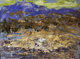 Gemälde, The bank of a mountain river, Ivanyuk Oleksiy