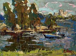 Gemälde, Outside the city by boat, Oksana Ivanyuk