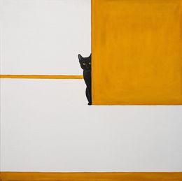 Gemälde, Minimalist Cat Art, Victo