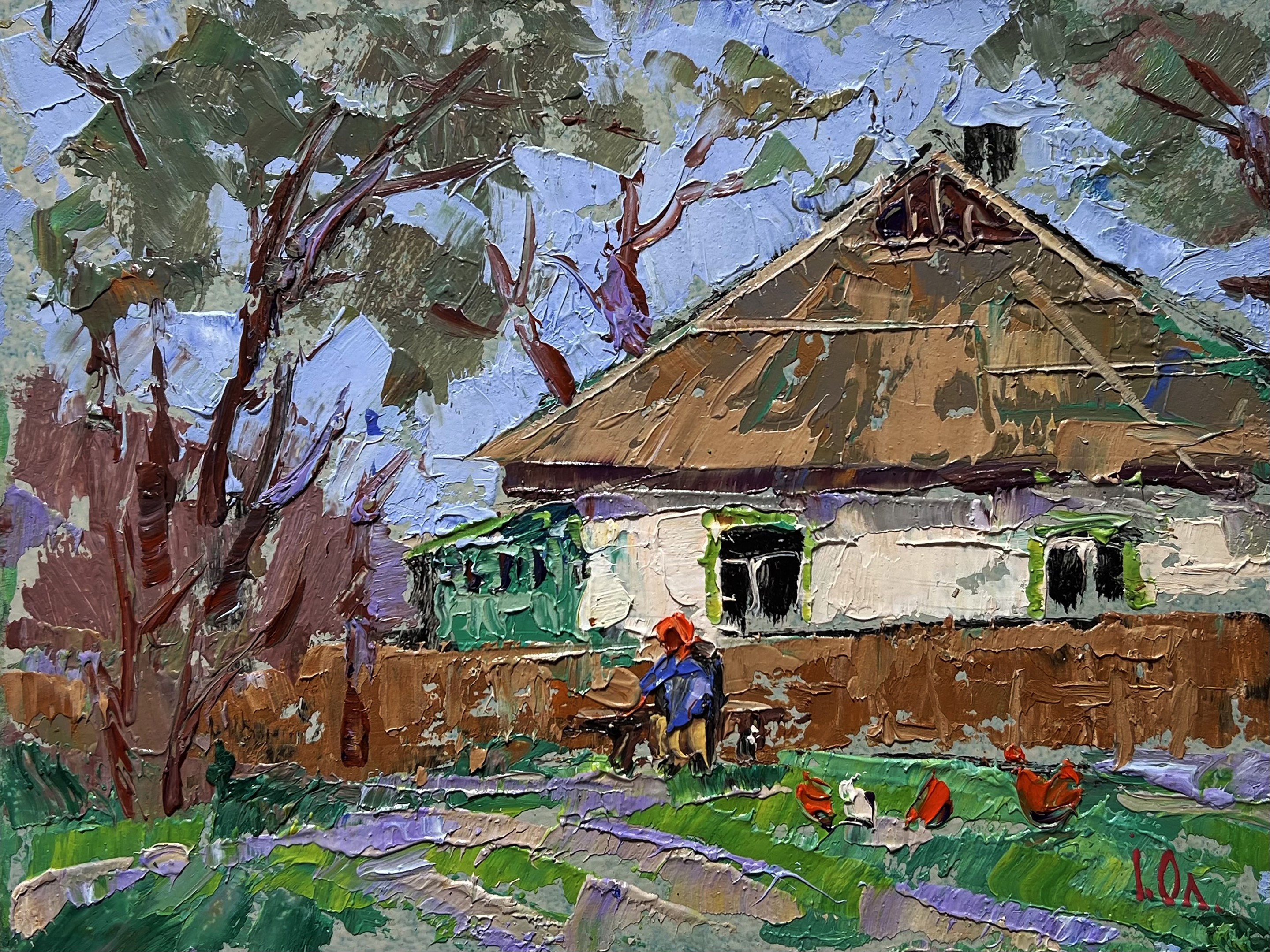 Ivanyuk Oleksiy, Grandma is sitting on a bench Ivanyuk Oleksiy, Grandma is sitting on a bench