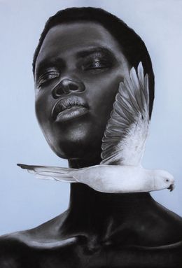 Painting, Pássaro Azul, Ritchelly Oliveira