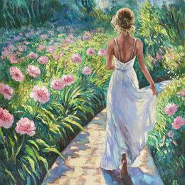 Peinture, Sunlit Garden, Anna Reznikova