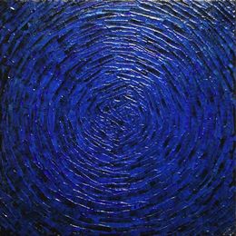 Gemälde, Éclat concentrique bleu sombre, Jonathan Pradillon