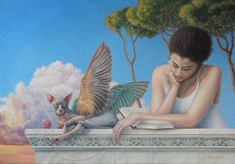 Painting, Afternoon of a Sphinx, Ciprian Mihailescu