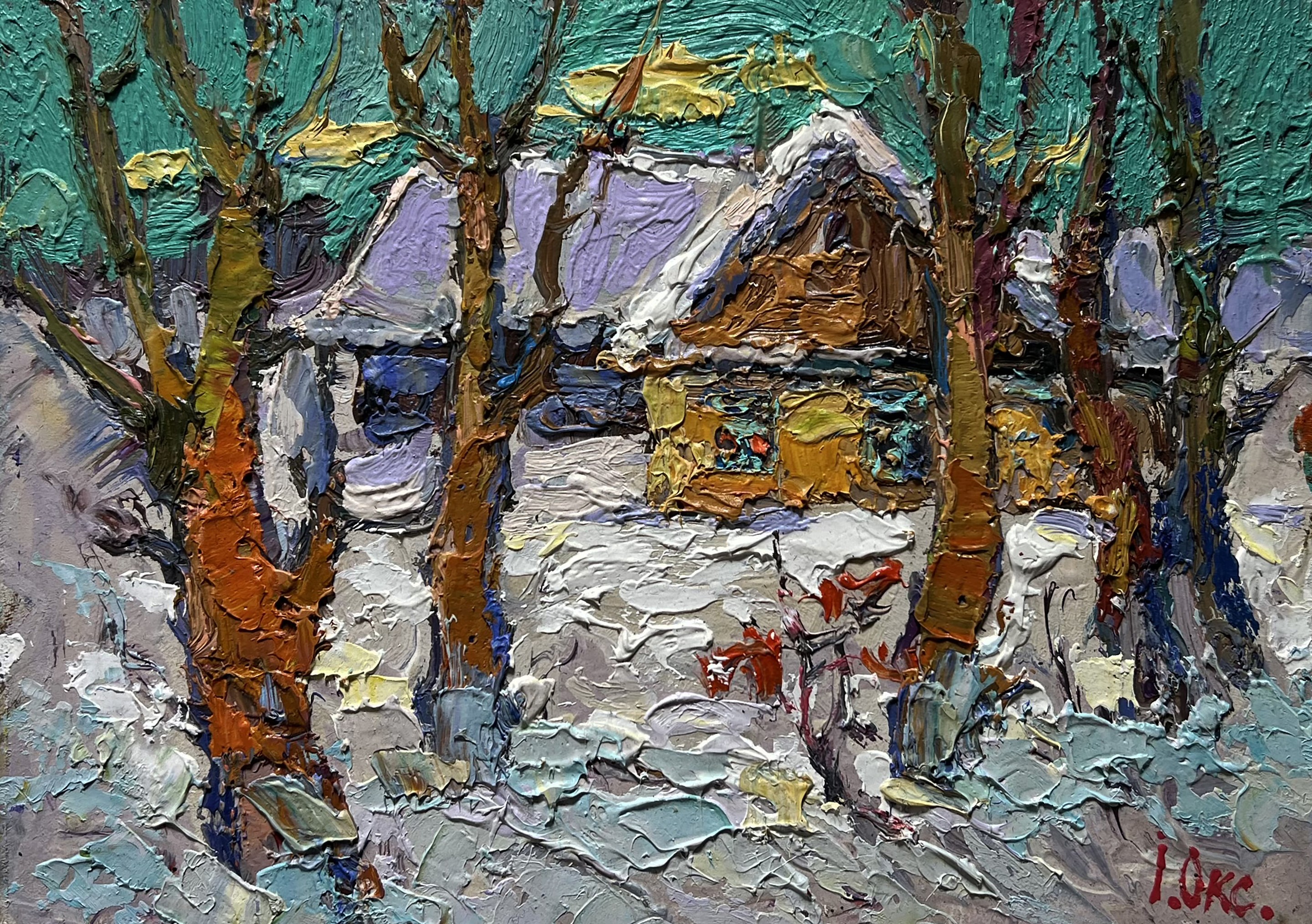 Oksana Ivanyuk, The yard was covered with snow Oksana Ivanyuk, The yard was covered with snow