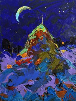 Gemälde, Moonlit Night in the Field, Ivanyuk Oleksiy