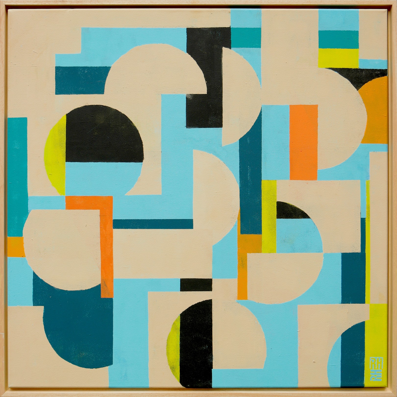 Ronald Hunter, Circle in Circle - The Maze Blue Ronald Hunter, Circle in Circle - The Maze Blue