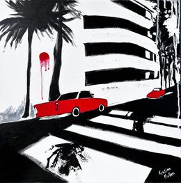Painting, Melting Sun on Sunset Boulevard, Kristina Mallen