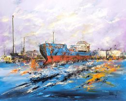 Gemälde, A Quai, Jean-Claude Lannes