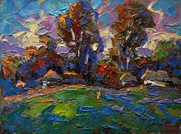 Gemälde, Village freedom and relaxation, Oksana Ivanyuk