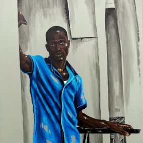 Painting, Home Alone This Saturday Morning -21st Century, Contemporary, Figurative, Africa, Eyitayo Alagbe