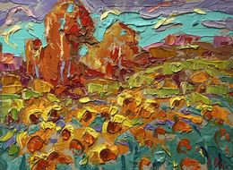 Gemälde, Sunflower field, Ivanyuk Oleksiy