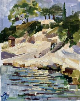 Gemälde, Governor's Beach. View from the sea, July Kinart (Prykina)