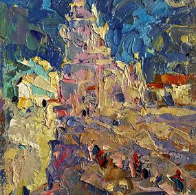 Painting, City tower on a sunny day, Ivanyuk Oleksiy