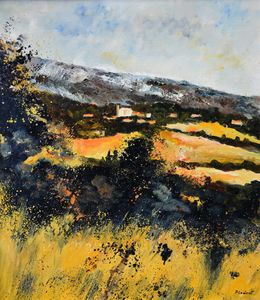Painting, Little village in Provence, Pol Ledent