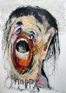 Fine Art Drawings, Happy, Juliane Hundertmark