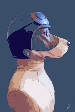 Photography, Blue dog in profile, Jean-Marc Ambrosini