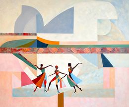 Painting, Tapestry of Movement, Barbara Schaumann