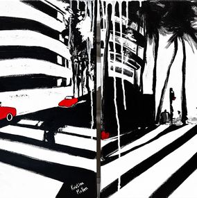 Painting, Diptych: Melting Sun in California, Kristina Mallen