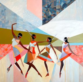 Gemälde, The dance of Friendship, Barbara Schaumann