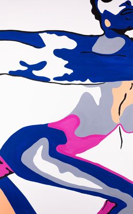 Gemälde, Blue love pink, TT VU