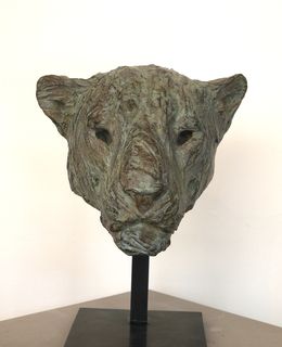 Sculpture, Tête de léopard 1/8, Isabelle Carabantes