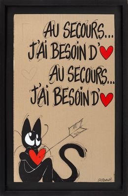 Gemälde, Au secours... j'ai besoin d'amour., Catzpunk