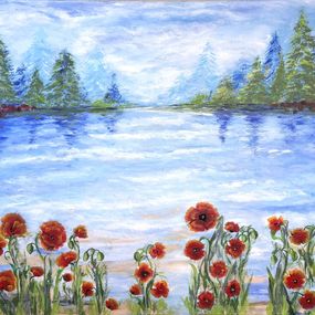 Gemälde, Dream in Blue and Red, Agata Matczak