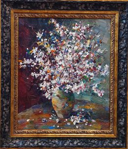Gemälde, Plum tree in bloom, Gheorghe Lisita