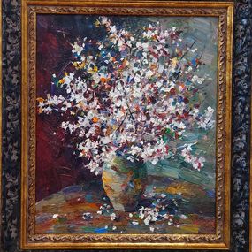Gemälde, Plum tree in bloom, Gheorghe Lisita