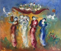Peinture, A Wedding in Jerusalem’s Spirit, Edward Ben Avram