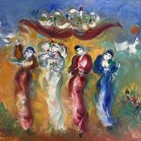 Gemälde, A Wedding in Jerusalem’s Spirit, Edward Ben Avram