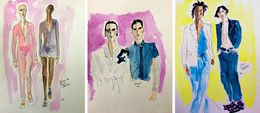 Fine Art Drawings, Ludovic de Saint Sernin, Dior and Sies Marjan, Triptych, Manuel Santelices