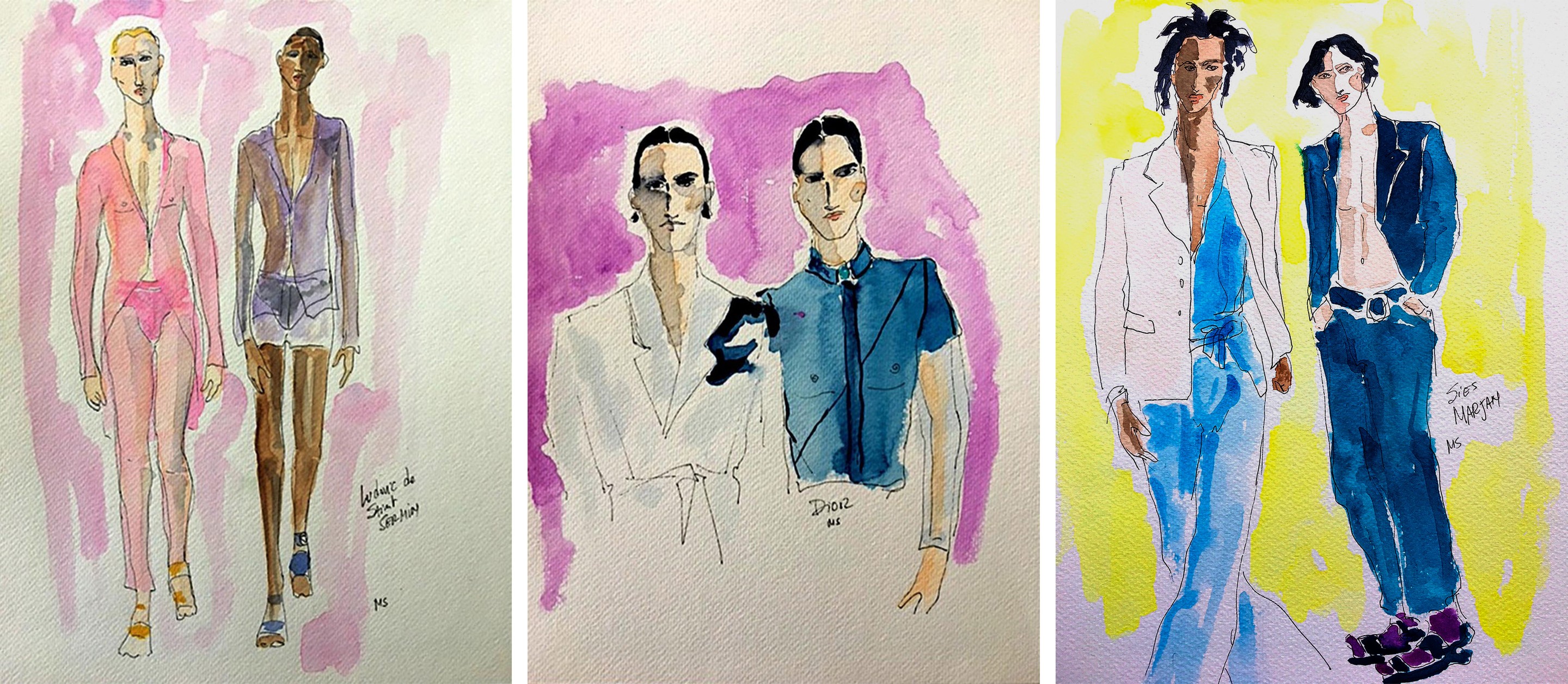 Manuel Santelices, Ludovic de Saint Sernin, Dior and Sies Marjan, Triptych Manuel Santelices, Ludovic de Saint Sernin, Dior and Sies Marjan, Triptych