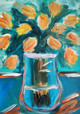 Peinture, Tulips in bloom, Natalya Mougenot