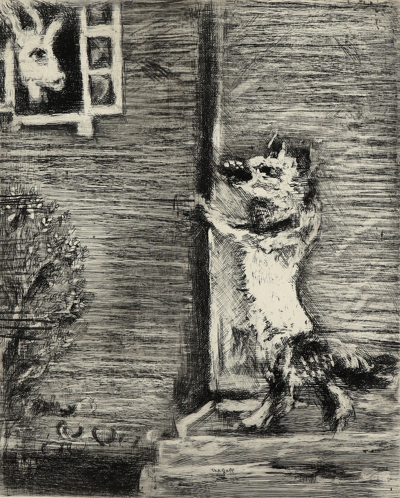 Marc Chagall, Le renard et le buste Marc Chagall, Le renard et le buste