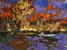 Gemälde, Fishing in autumn, Ivanyuk Oleksiy